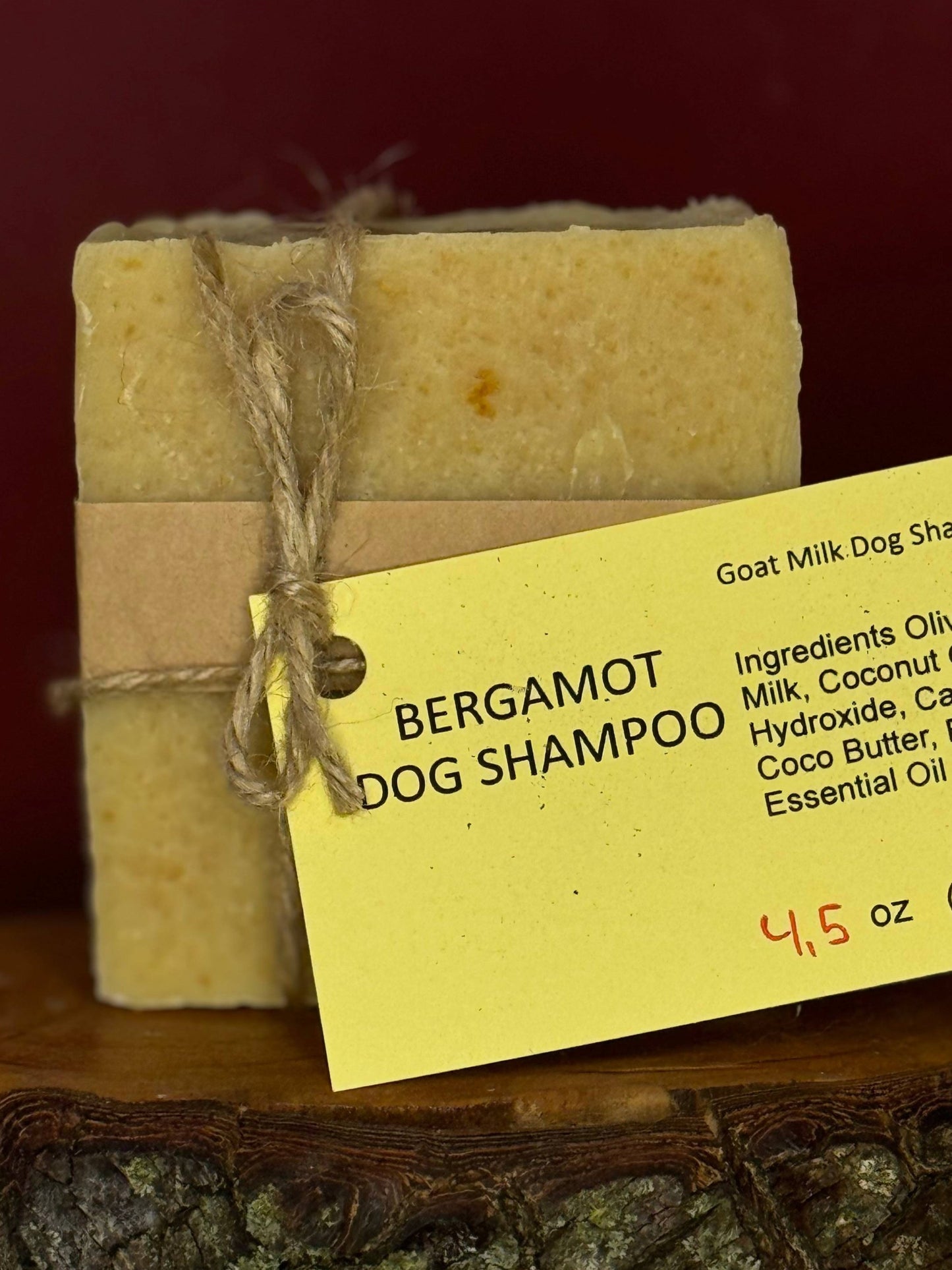 Goat Milk Dog Shampoo Bar Bergamot