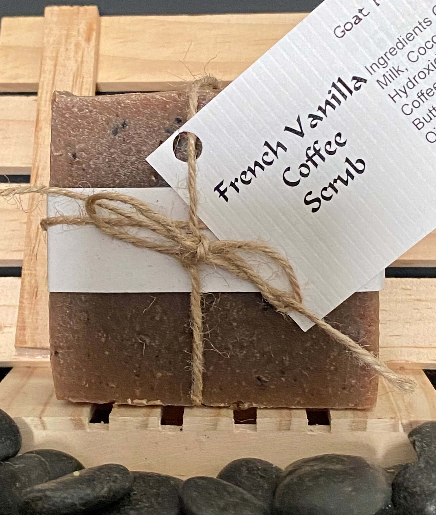 French Vanilla Coffee Scrub Goat Milk Soap Bar
