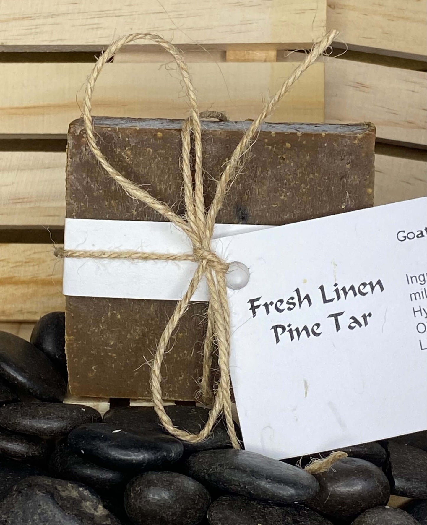Fresh Linen Pine Tar Goat Milk Soap Bar