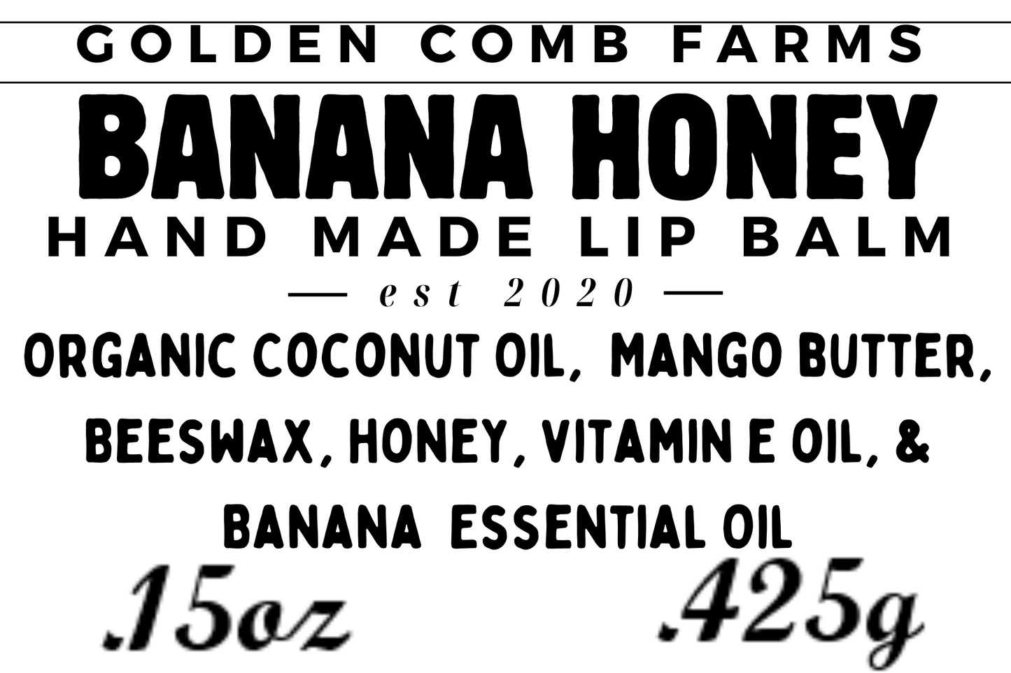 Banana Honey Lip Balm