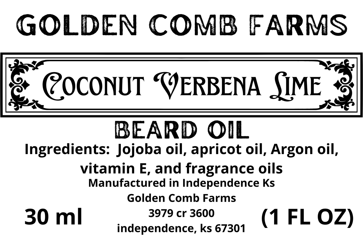 Coconut Verbena Lime Beard Oil