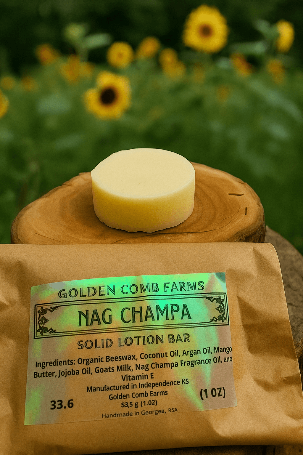 Nag Champa Solid Lotion Bar