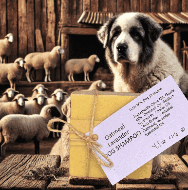 Goat Milk Dog Shampoo Bar Oatmeal Lavender