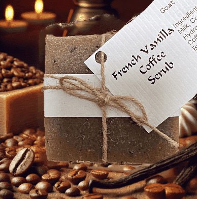 French Vanilla  Coffee  Scrub Goat Milk Soap Bar