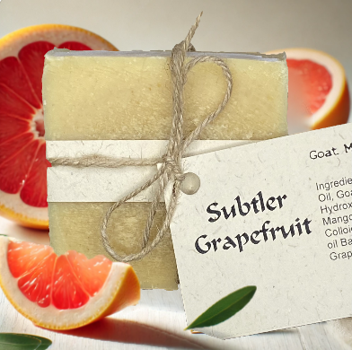 Subtler Grapefruit Goat Milk Soap Bar