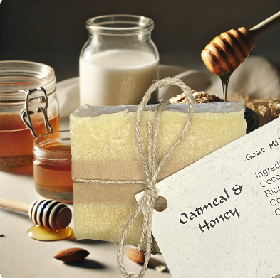Oatmeal Honey Unscented Goat Milk Soap Bar