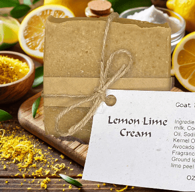 Lemon Lime Cream Goat Milk Soap Bar