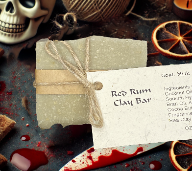 Red Rum Clay Goat Milk Soap Bar