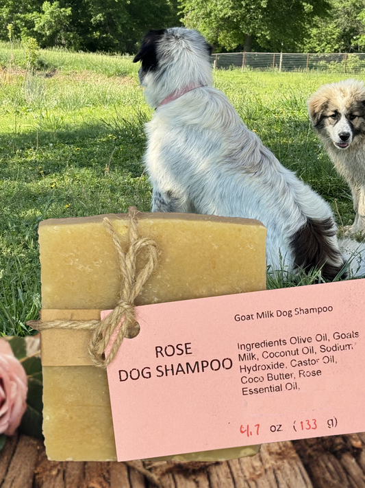 Goat Milk Dog Shampoo Bar Rose
