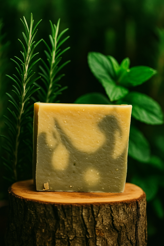 Rosemary Peppermint Clay Goat Milk Soap Bar