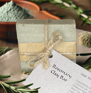 Rosemary Clay Goat Milk Soap Bar